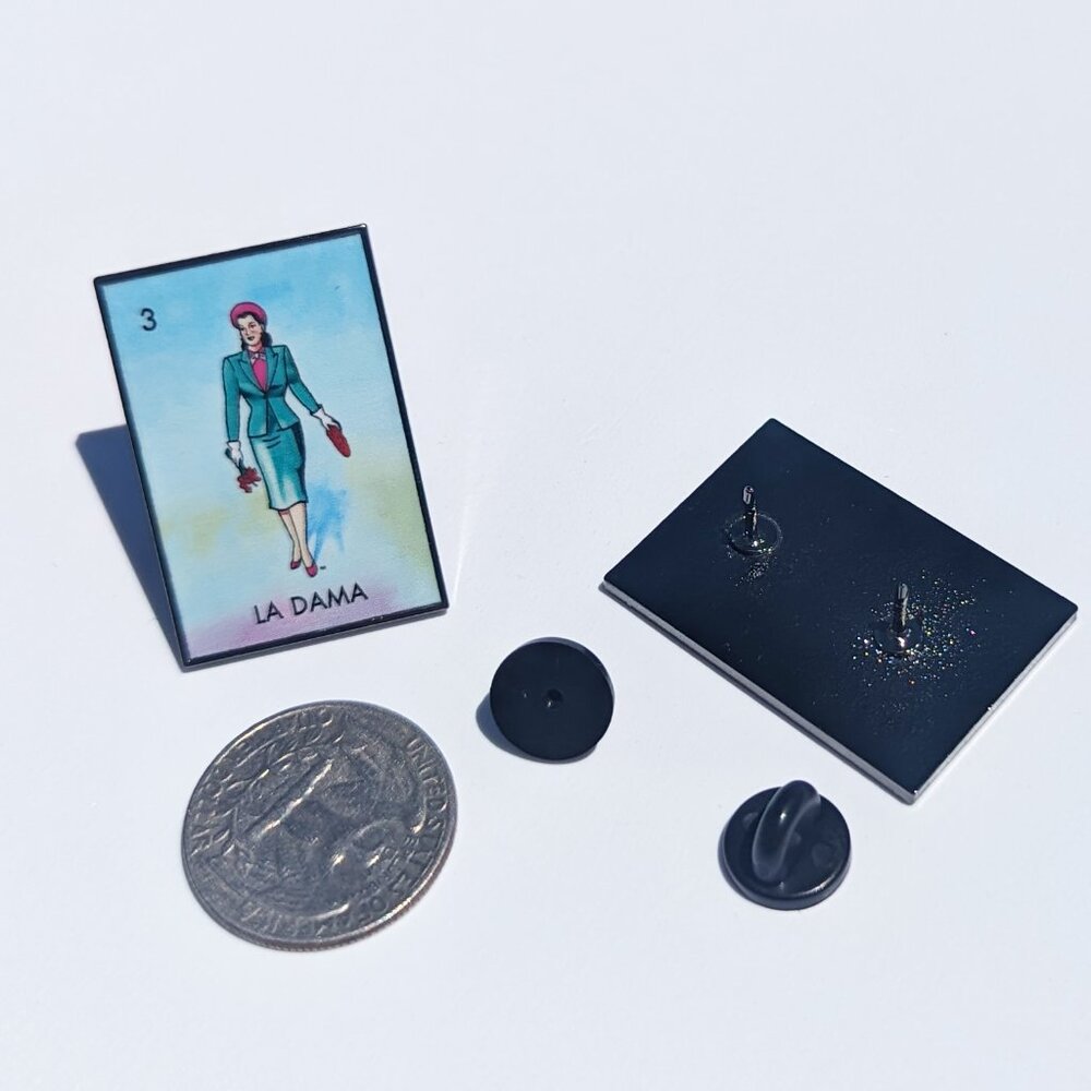 La Dama Pin Loteria Pin For Caps Clothing Enamel Badge Mexican Game Pin Lady Pin